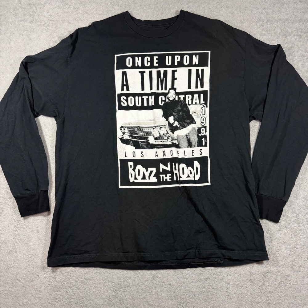 Boyz N The Hood Graphic Tee Mens 2XL Black Long Sleeve South Central Los Angeles